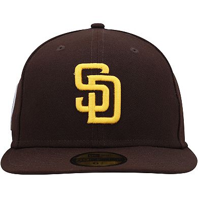 Men's New Era Brown San Diego Padres 9/11 Memorial Side Patch 59FIFTY Fitted Hat
