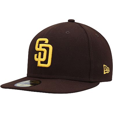 Men's New Era Brown San Diego Padres 9/11 Memorial Side Patch 59FIFTY Fitted Hat