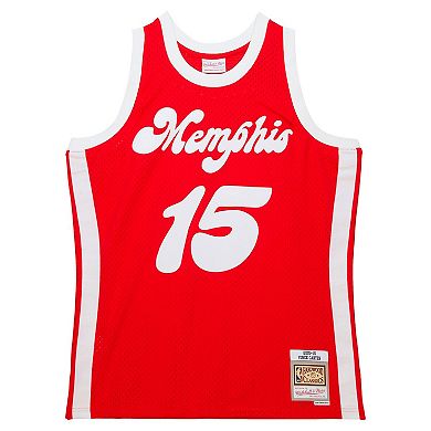Men's Mitchell & Ness Vince Carter Red Memphis Grizzlies 2015/16 Hardwood Classics Swingman Jersey