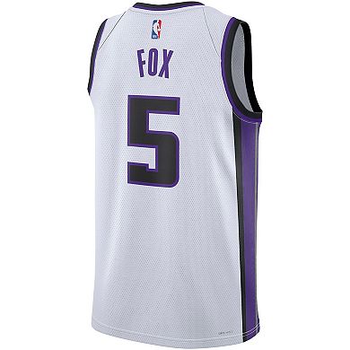 Unisex Nike De'Aaron Fox White Sacramento Kings Swingman Jersey - Association Edition