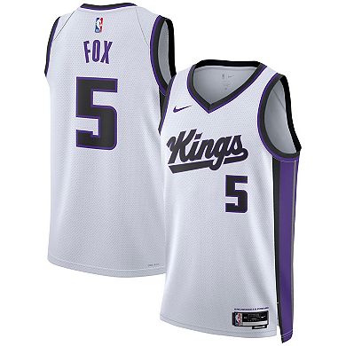 Unisex Nike De'Aaron Fox White Sacramento Kings Swingman Jersey - Association Edition