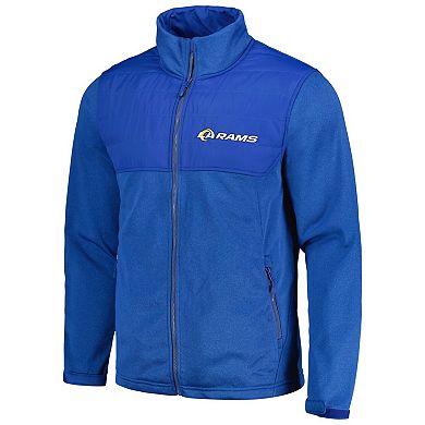 Men's Dunbrooke Heather Royal Los Angeles Rams Explorer Tech Full-Zip Jacket
