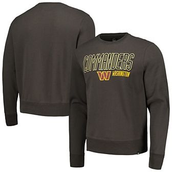 Men's '47 Charcoal Washington Commanders Locked In Headline Pullover Sweatshirt