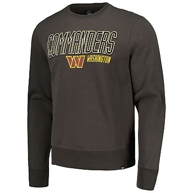 Men's '47 Charcoal Washington Commanders Locked In Headline Pullover Sweatshirt
