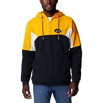 Men's Columbia Black Iowa Hawkeyes Lodge Quarter-Zip Hoodie