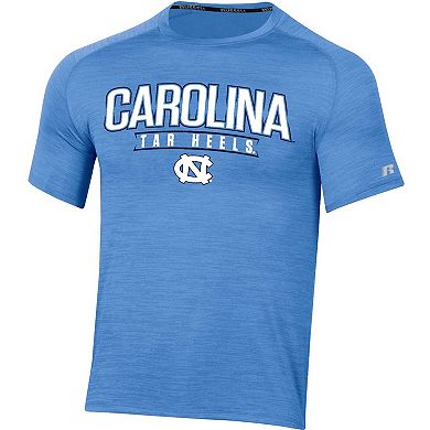 Men's Russell Heather Powder Blue North Carolina Tar Heels Wordmark Raglan T-Shirt