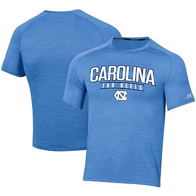 Men's Russell Heather Powder Blue North Carolina Tar Heels Wordmark Raglan T-Shirt