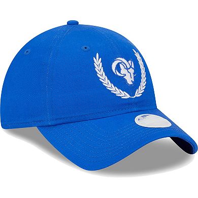 Women's New Era Royal Los Angeles Rams Leaves 9TWENTY Adjustable Hat