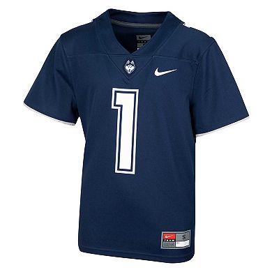 Youth Nike #1 Navy UConn Huskies 1st Armored Division Old Ironsides Untouchable Football Jersey