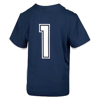 Youth Nike #1 Navy UConn Huskies 1st Armored Division Old Ironsides Untouchable Football Jersey