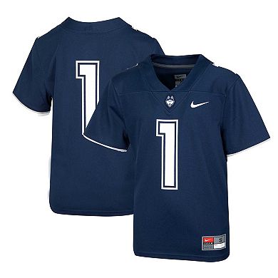 Youth Nike #1 Navy UConn Huskies 1st Armored Division Old Ironsides Untouchable Football Jersey