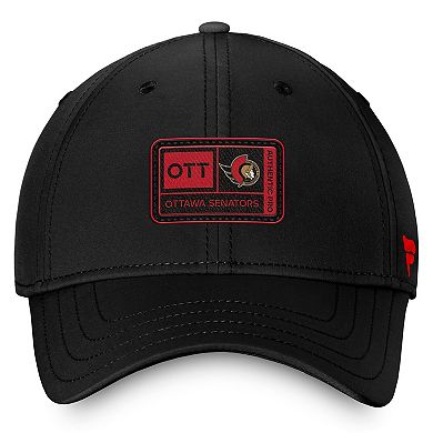 Men's Fanatics Branded  Black Ottawa Senators Authentic Pro Training Camp Flex Hat
