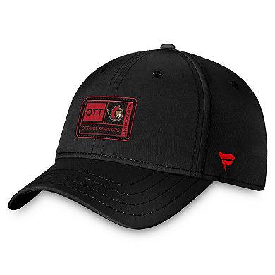 Men's Fanatics Branded Black Ottawa Senators Authentic Pro Training Camp Flex Hat