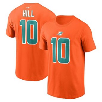Men's Nike Tyreek Hill Orange Miami Dolphins Player Name & Number T-Shirt