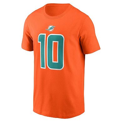 Men's Nike Tyreek Hill Orange Miami Dolphins Player Name & Number T-Shirt