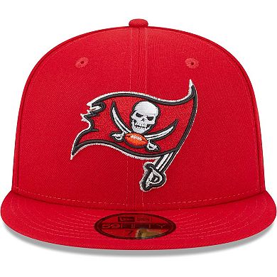 Men's New Era Red Tampa Bay Buccaneers Camo Undervisor 59FIFTY Fitted Hat