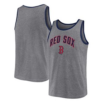 Men's Fanatics Branded Heather Gray Boston Red Sox Primary Tank Top
