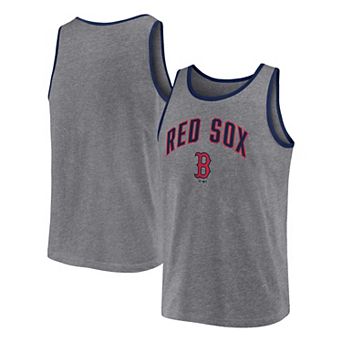 Men's Fanatics Branded Heather Gray Boston Red Sox Primary Tank Top