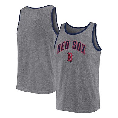 Men's Fanatics Branded Heather Gray Boston Red Sox Primary Tank Top