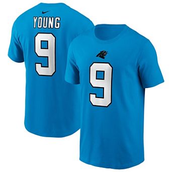 Men's Nike Bryce Young Blue Carolina Panthers 2023 NFL Draft First Round Pick Player Name & Number T-Shirt