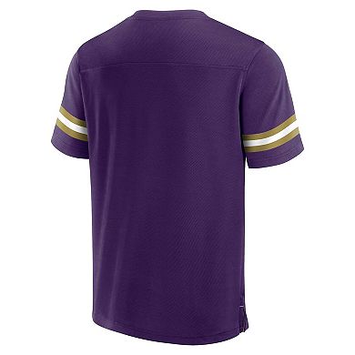 Men's Fanatics Branded Purple Baltimore Ravens Jersey Tackle V-Neck T-Shirt