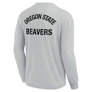 Unisex Fanatics Signature Gray Oregon State Beavers Super Soft Long Sleeve T-Shirt