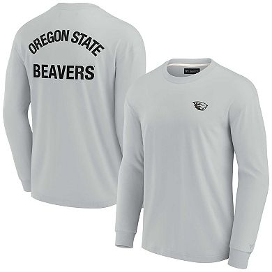 Unisex Fanatics Signature Gray Oregon State Beavers Super Soft Long Sleeve T-Shirt