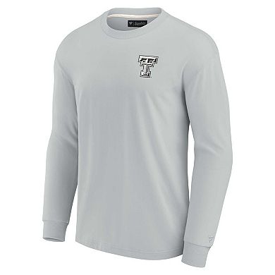 Unisex Fanatics Signature Gray Texas Tech Red Raiders Super Soft Long Sleeve T-Shirt