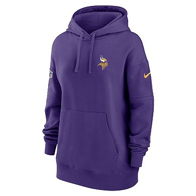 Women's Nike Purple Minnesota Vikings 2023 Sideline Club Fleece Pullover Hoodie