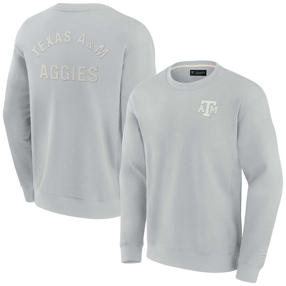 Unisex Fanatics Signature Gray Texas A&M Aggies Super Soft Pullover ...