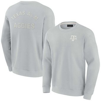 Unisex Fanatics Signature Gray Texas A&M Aggies Super Soft Pullover Crew Sweatshirt