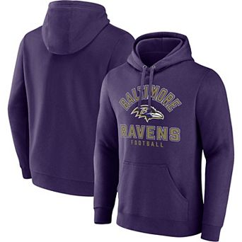 Men's Fanatics Branded Purple Baltimore Ravens Between the Pylons Pullover Hoodie