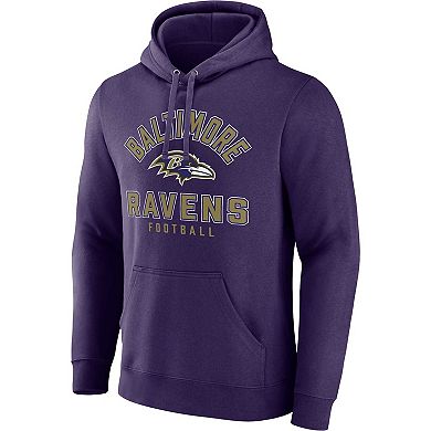 Men's Fanatics Branded Purple Baltimore Ravens Between the Pylons Pullover Hoodie