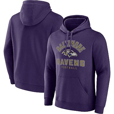 Men's Fanatics Branded Purple Baltimore Ravens Between the Pylons Pullover Hoodie