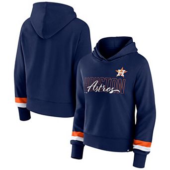 Women's Fanatics Branded Navy Houston Astros Over Under Pullover Hoodie