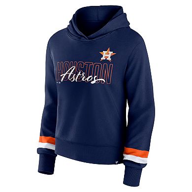 Women's Fanatics Branded Navy Houston Astros Over Under Pullover Hoodie