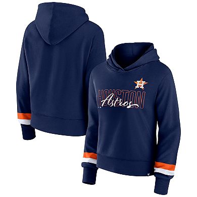 Women's Fanatics Branded Navy Houston Astros Over Under Pullover Hoodie