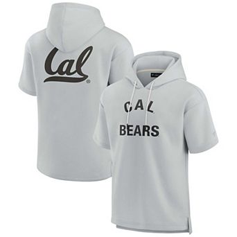 Unisex Fanatics Signature Gray Cal Bears Super Soft Fleece Short Sleeve Pullover Hoodie
