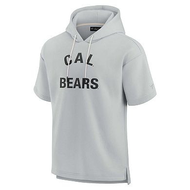 Unisex Fanatics Signature Gray Cal Bears Super Soft Fleece Short Sleeve Pullover Hoodie