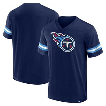 Men's Fanatics Branded Navy Tennessee Titans Jersey Tackle V-Neck T-Shirt