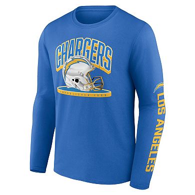 Men's Fanatics Branded Powder Blue Los Angeles Chargers Helmet Platform ...