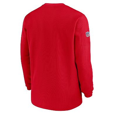 Men's Nike Red Kansas City Chiefs 2023 Sideline Throwback Heavy Brushed ...