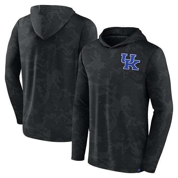 Men s Fanatics Branded Black Kentucky Wildcats Camo Hoodie Long Sleeve T Shirt