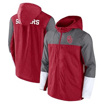 Men's Fanatics Branded Crimson/Gray Oklahoma Sooners Game Day Ready Full-Zip Jacket