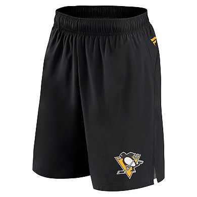 Men's Fanatics Branded Black Pittsburgh Penguins Authentic Pro Tech Shorts
