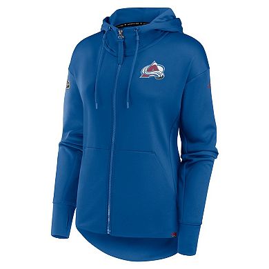 Women's Fanatics Branded  Blue Colorado Avalanche Authentic Pro Scuba Full-Zip Hoodie