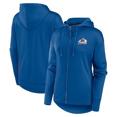 Women's Fanatics Branded  Blue Colorado Avalanche Authentic Pro Scuba Full-Zip Hoodie