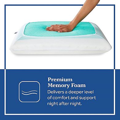 Sealy Essentials Cooling Gel Memory Foam 2-pack Pillow Set