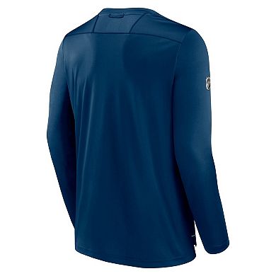 Men's Fanatics Branded Deep Sea Blue Seattle Kraken Authentic Pro Long Sleeve T-Shirt