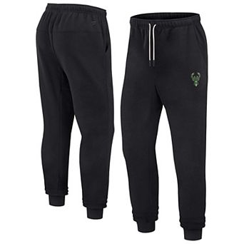 Unisex Fanatics Signature Black Milwaukee Bucks Super Soft Fleece Jogger Pants